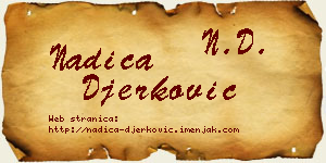 Nadica Đerković vizit kartica